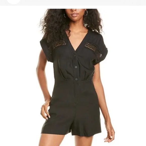 SANDRO NYANE LINEN-BLEND PLAYSUIT - Picture 1 of 13